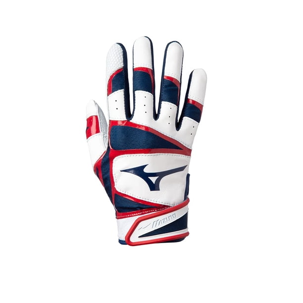 Guante de Bateo de Béisbol Mizuno B-303 Azul Marino-Rojo XXL