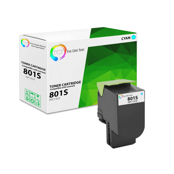 TCT Premium Compatible Toner Cartridge Replacement for 801S 80C1SC0 Cyan High Yield