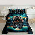 thumbnail image 2 of Homewish Woodland Bear Family Queen Comforter Set, Nature Scenery Bedding Sets, Vintage Rustic Lake House Reversible Bedding Comforter Set, Breathable Home Decor, 3 Pieces, 2 of 8