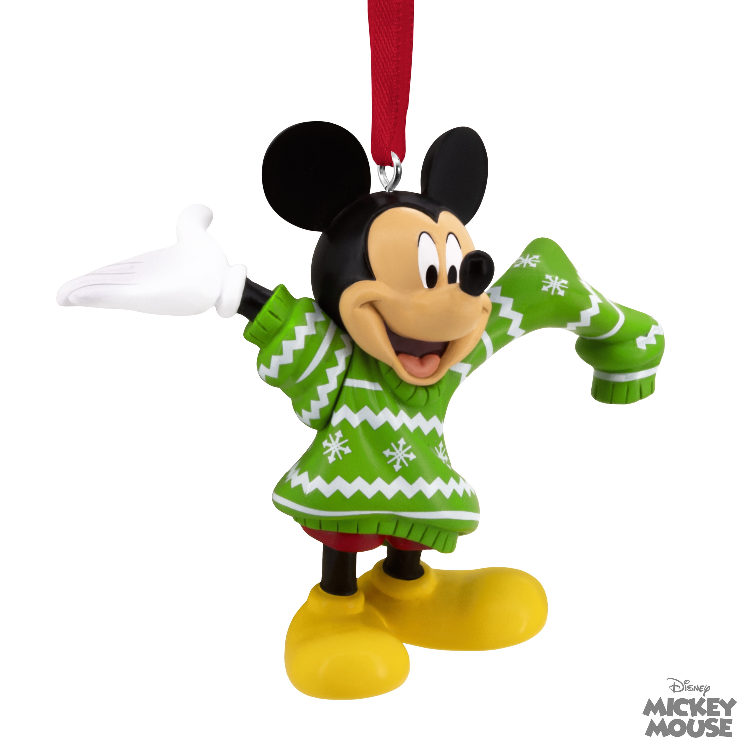 Hallmark Disney Mickey Mouse in Christmas Sweater Christmas Tree Ornament, Gifts for Disney Fans