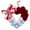C, variant on Anhility Valentine's Day Felt Pom Pom Wreath, Valentine's Day Front Door Wreath Felt Heart Ball Wreath for Front Door Indoor Outdoor House Wall Xmas Holiday Party Decor (9.45"x11.02")