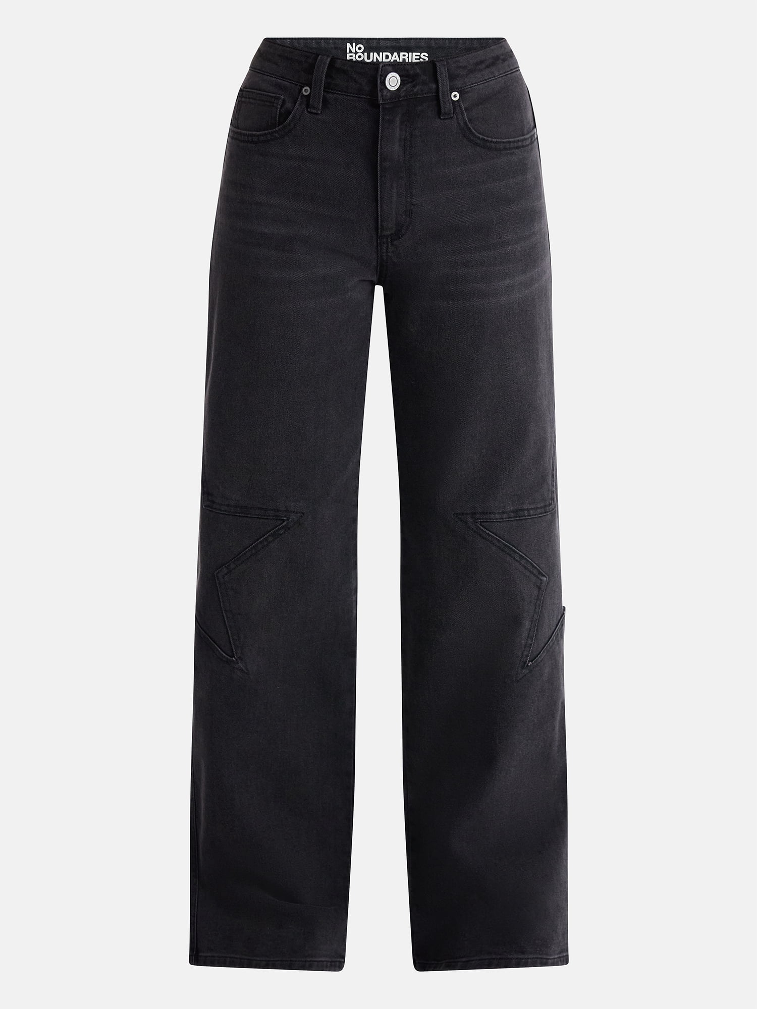 No Boundaries Mid-Rise Star Jeans, 31" Inseam, Women's