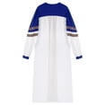 thumbnail image 2 of TiaoBug Men Color Block Clergy Church Robe Loose Fit Long Sleeve Graduation Maxi Gown Blue 3XL, 2 of 7