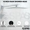 thumbnail image 3 of Juego de grifos de ducha Fatspas Rainfall con cabezal de ducha tipo lluvia de 25 cm, 3 of 8