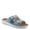 BLUE MULTI, variant on Women's CYTHERIA Slides – Italian-Made Two-Strap Sandals with Anatomic Footbed, Beading, and Adjustable Buckles