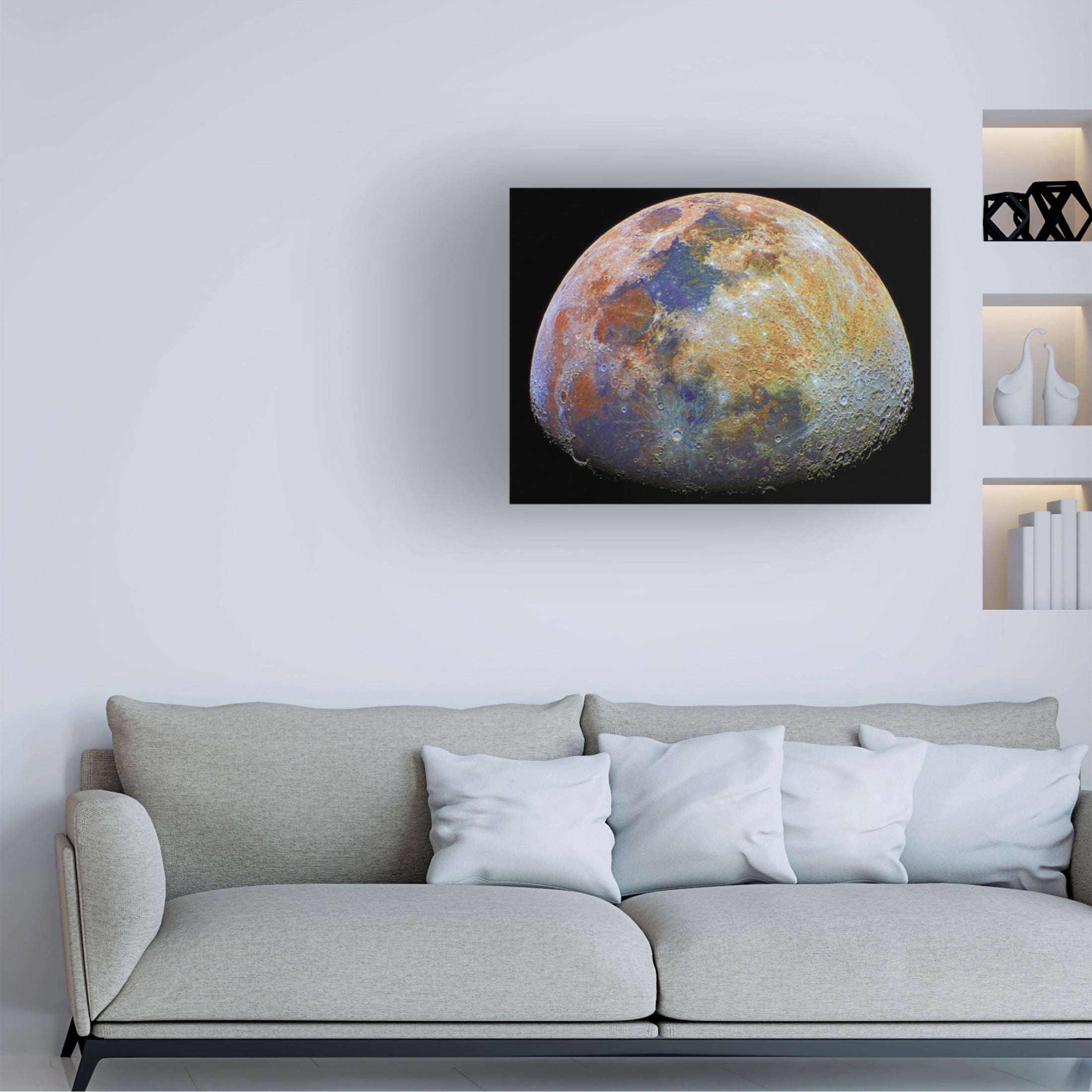 Canvas Wall Art - Alberto Ghizzi Panizza 'Mineral Moon' Wall Art for Living Room, Bedroom, or Office Décor by Trademark Fine Art - 19 x 14 Inches