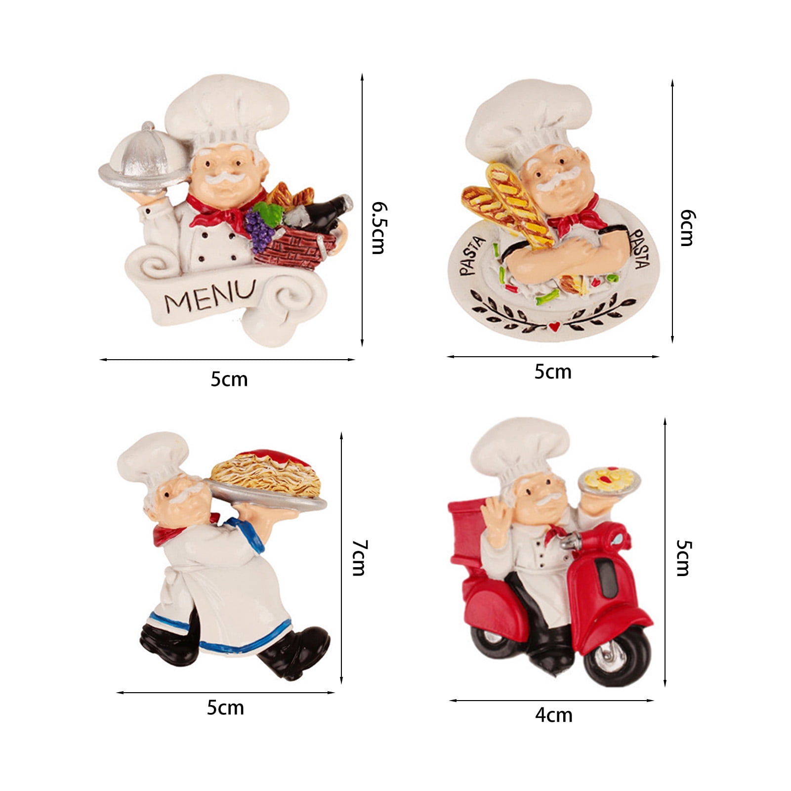 3" Details about   1 RESIN 3D Fridge Magnet BLUE FAT CHEF WITH TOWEL approx 