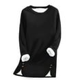 thumbnail image 3 of Xdegoge Womens Fleece Sweatshirts Pullover Warm Sherpa Lined Tops Long Sleeve Crewneck Thermal Winter Clothes, 3 of 5