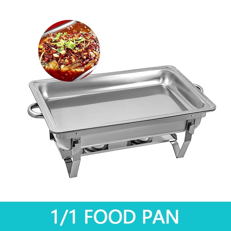 2 Types Catering Classic Stainless Steel Chafer Chafing Dish Food Tray