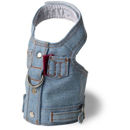 Teacup Harness Vest Camo - 616243 Harness Vest, Denim Teacup Harness, Blue Jean Jacket