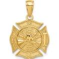 thumbnail image 4 of 14K Yellow Gold Reversible Fire Department Shield Pendant (24 X 16.85) Made In United States c2262, 4 of 6