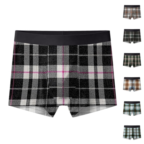 IAJDKMEK Men's Boxer Briefs - Breathable Stretch Underwear for Men, Fabric Mens Underwear, All-Day Boxer Briefs for Active Men,Black L