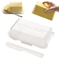 thumbnail image 5 of Deyuer Butter Keeper Box with Lid Cutter Leak-Proof Butter Storage Container for Fridge French Butter Dish Countertop Butter Box Home Kitchen Accessories,White, 5 of 8