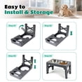 thumbnail image 7 of Heeyoo Adjustable Height Large Plastic Elevated Bowl with 2 Stainless Steel Dog Bowls for Dogs, Gray, 7 of 7