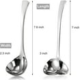 thumbnail image 2 of MISSUNNY Yarlung Set of 2 Gravy Spoon Small Ladle 7 Inch Sauce Drizzle Spoon with Spout, 18/10 Stainless Steel Mini Soup Ladle Kitchen Utensils Table Serving, 2 of 4