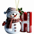 thumbnail image 1 of Adornos Navideños de Muñeco de Nieve 2025, Bonito Árbol de Navidad, Decoración con Letras, Colgantes Personalizados, Adorno Navideño para Colgar En Interiores., 1 of 1