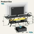Bestier 70" TV Stand for TVs up to 75" with Power Outlets Gaming