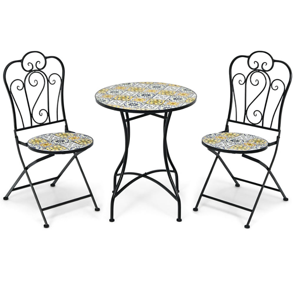 Aimee Lii 28 Inch Mosaic Round Table with Exquisite Floral Pattern, Outdoor Patio Furniture Aimee Lii 28 Inch Mosaic Round Table with Exquisite Floral Pattern, Outdoor Patio Furniture