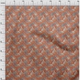 thumbnail image 4 of oneOone Georgette Viscose Brown Fabric Animal with Flower Sewing Craft Projects Fabric Prints by Yard 42 Inch Wide, 4 of 4