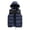 Dark Blue, variant on comerut Men Winter Cotton Vest Padded Thick Warm Sleeveless Hooded Loose Drawstring Pockets Zipper Closure Windproof Soft Warm Men Solid Color Men Waistcoat