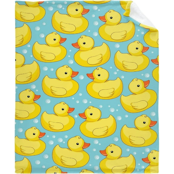 Cartoon Yellow Duck Blanket Lightweight Flannel Throw Blanket Gifts for Girls Women in All Season Blanket for Bed/Couch/Sofa 40"x50" for Kids/Children