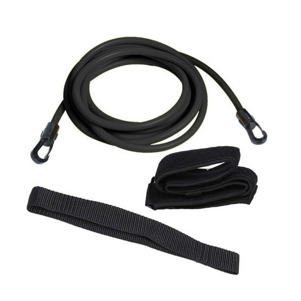 Cinturón de Resistencia Eigraketly para Entrenamiento de Natación Ajustable Negro 4m
