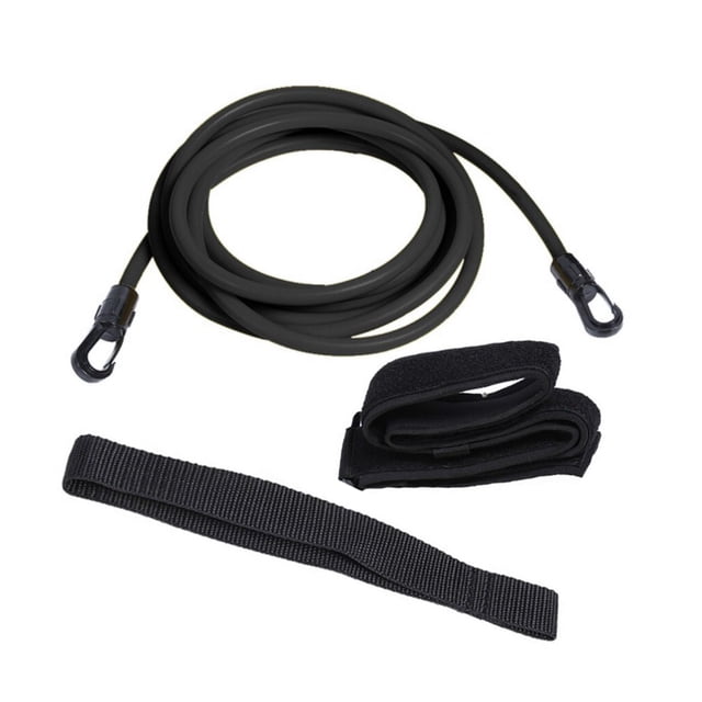Cinturón de resistencia para entrenamiento de natación Advancent ajustable cuerda de ejercicio portátil Traje de baño Negro 4m