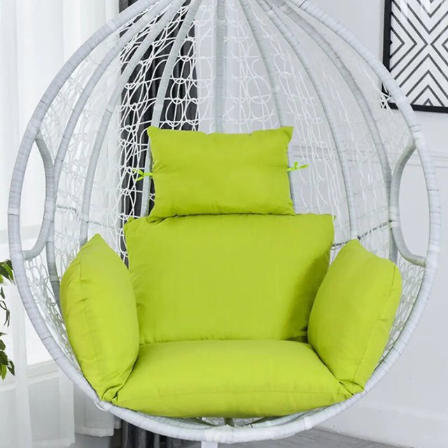 Cojín de columpio de huevo para silla, hamaca colgante, almohadilla de cesta colgante para interior, exterior, jardín, patio, sin silla, decoración del hogar Fivean unisex