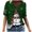 Green, variant on NJGRAE Tube Tops for Women Plus Size Crew Neck Blouse Ladies Casual Fashion Christmas Theme Snowflake Snowman Print V Neck Short Sleeved T Shirt Top T Shirts for Women Xl