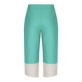 thumbnail image 6 of hotojiny Cotton Linen Pants Men Fashion Color Block Harem Capri Pants Baggy Drawstring Beach Yoga Cropped Trousers with Pockets, 6 of 6