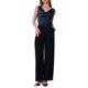 thumbnail image 2 of TOP SIN MANGAS DE SATÉN CON CUELLO DRAPEADO PARA MUJERES INSPIRE CHIC XL AZUL MARINO, 2 of 5