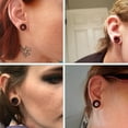 thumbnail image 5 of ZS 1 Pair Double Falre Ear Tunnel Plugs Expander Brown Wood Ear Gauges Stretching 0g 00g, 5 of 6