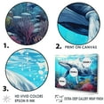 thumbnail image 3 of Designart "Oasis Of Whale Tranquility" Coastal Coral Under Water Floater Framed Wall Art Prints, 3 of 5