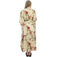thumbnail image 6 of Bimba Moms Pale Yellow Floral Printed Kaftan With Belt Maternity Maxi Dress-24, 6 of 6