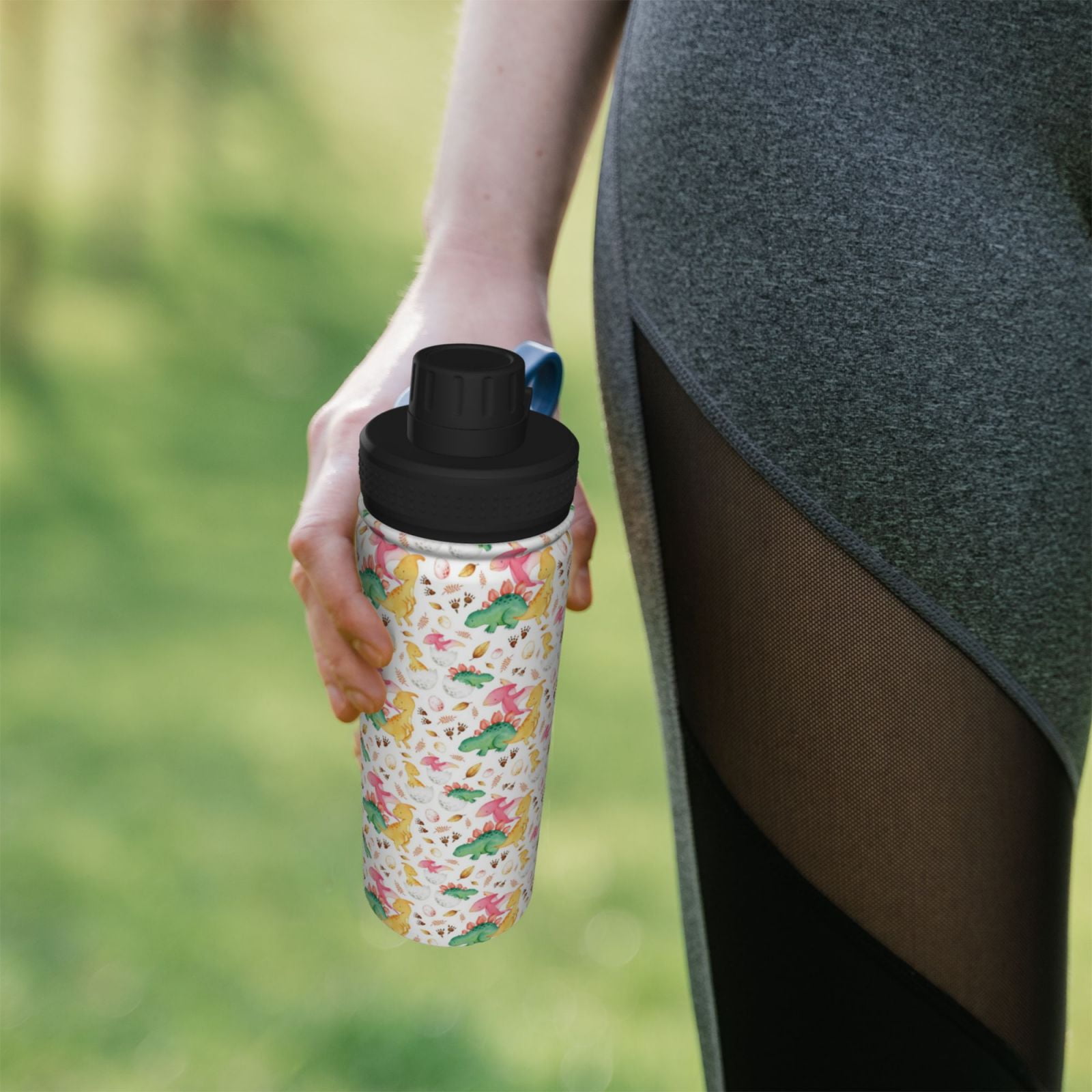 Vsdgher Cute Baby Dinosaurs 18oz Sports Insulated Kettle, Stainless Steel Insulated Cup for Women Men for Fitness, Gym & Outdoor