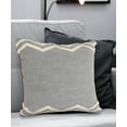 thumbnail image 3 of LR Home Rossy Modern Farmhouse Cotton Throw Pillows, Frost/Gray, 20" x 20", Set of 2, 3 of 5