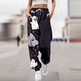 thumbnail image 1 of WILLBEST Pantalones Casuales de Moda Para Mujer, Pantalones Deportivos Con Estampado de Calabaza de Halloween, Pantalones Deportivos de Cintura Alta, Pantalones Deportivos Atléticos Con Bolsillos, 1 of 3