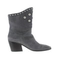 thumbnail image 2 of Sam Edelman Womens Brie Leather Square Toe Ankle Boots Gray 8 Medium (B,M), 2 of 3