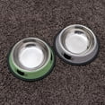 thumbnail image 3 of 2Pc Stainless Steel Cat Bowl for Dish Water Dog Food Bowl Pet Kitten Cat Feeder (Grey and Green), 3 of 7