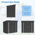 thumbnail image 5 of Clearance Storage Shed, Enyopro 6'x4' Outdoor Storage Sheds, Metal Storage House with Lockable Door, Storage Garden Tool shed for Lawnmower, Bike, Garage, Gray, 5 of 7