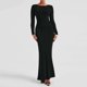 thumbnail image 3 of Vestido Mujer Ajustado Color Sólido Sin Espalda Estilo Y2K Ropa de Fiesta Ygjytge Negro T L para Mujer, 3 of 5