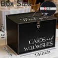 thumbnail image 2 of Large Wedding Card Box with Lock & Slot, Elegant White Wedding Card Boxes for Reception Money Gift Envelope Cards, DIY Gift Cards Box for Party Engagement Baby Bridal Shower Table Decor, 2 of 9