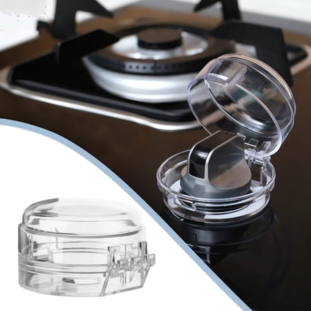 2pcs - Stove Knob Safety Covers, Gas Stove Knob Locks with Adhesive Universal Size Oven Knob Covers for Pet Child Proof Stove Knob Covers