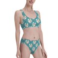 thumbnail image 4 of High Waisted Bikini Sets For Women, Cute Funny Goggles Husky Swimsuits Tummy Control, Two Pieces Bathing Suit, 4 of 8
