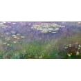 thumbnail image 2 of Monet, Claude 32x17 White Modern Wood Framed Museum Art Print Titled - Water Lilies Agapanthus, 2 of 4