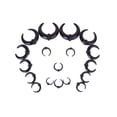 thumbnail image 4 of Women's 9 Pairs Set 14G-00G Ear Gauges Spiral - Long, 1.6-10mm, 4 of 7