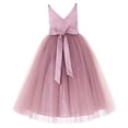 thumbnail image 2 of Ekidsbridal Girl Birthday Flower Girl Dress - V-Neck Tulle with Sequins 218-A (Size: 2-12), 2 of 3