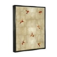 thumbnail image 3 of Red Hummingbirds Flying Pattern Animals & Insects Graphic Art Jet Black Framed Art Print Wall Art, 3 of 6