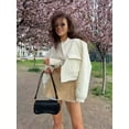 thumbnail image 2 of Veste Bomber Courte Vintage pour Femmes, Manteau d'Automne et d'Hiver avec Poches, Vêtement d'Extérieur, 2 of 6