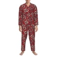 thumbnail image 3 of Fotbe Snake Pijama de Hombre con Estampado de Manga Larga, Conjunto de 2 Piezas, Ropa de Dormir Suave y Cómoda con Bolsillos-X-Large, 3 of 7